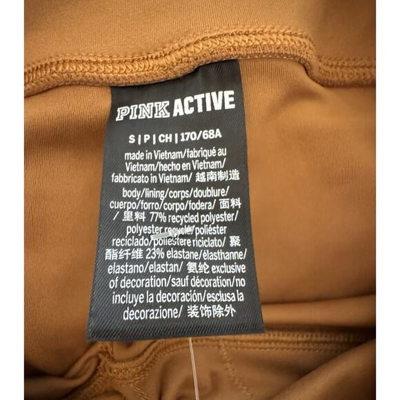 PINKActive Ruched "V" Victoria's Secret Leggings Brown Size S NWT - Picture 5 of 6